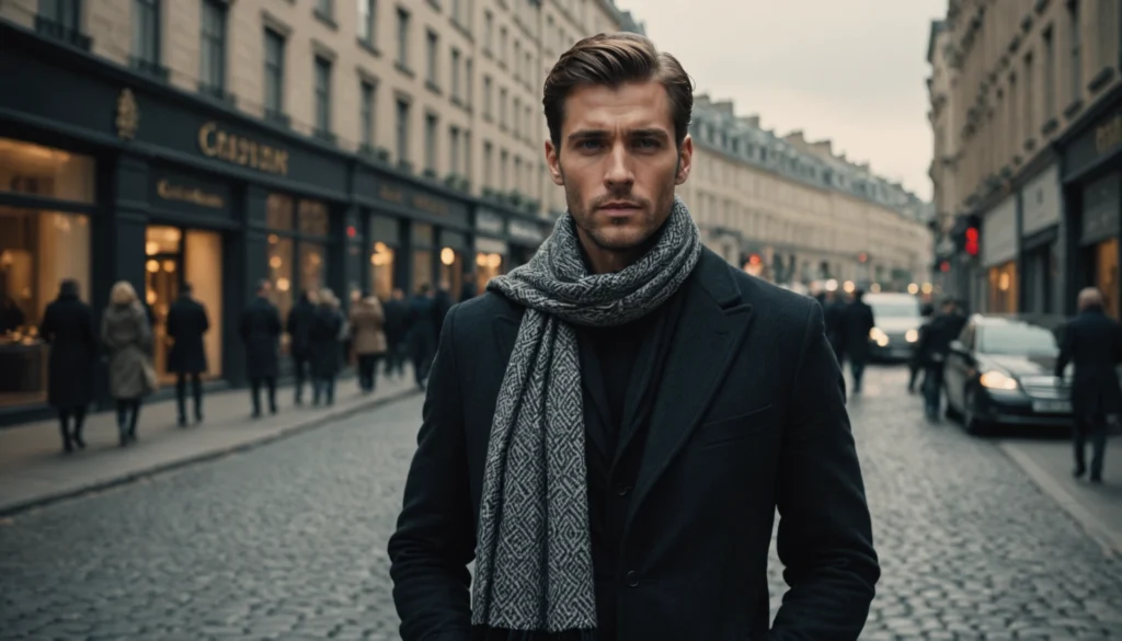 longue écharpe homme